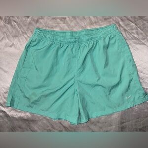 NIKE Shorts Size L 12/14 Dri-Fit Running Athletic Lined, Teal